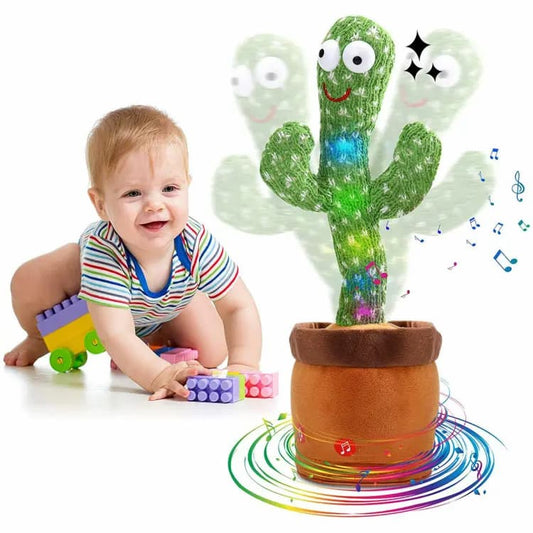 Dancing Cactus Toy Rechargeable with Music Lights Voice Repeat Toys for Kids Entertainment