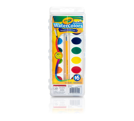 16 Crayola Washable Water Colour For Kids