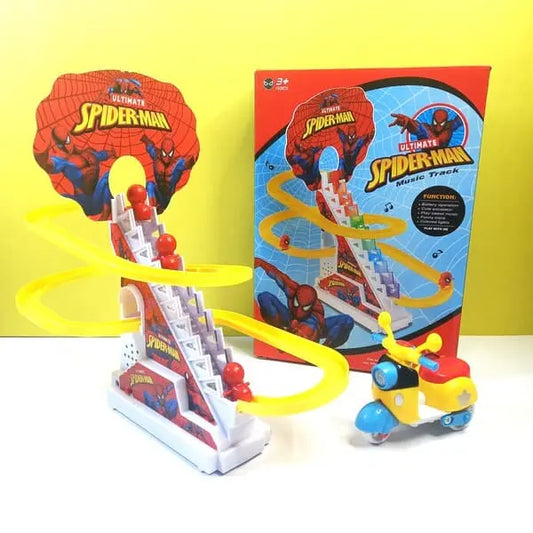 Musical Spidder Roller Coaster Track With Lights Climber Musical Track Toy For Kids