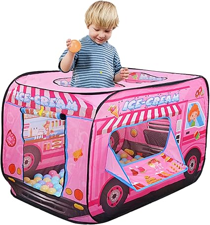 Ice Cream Truck Tent House Foldable Tent For Kids Outdoor Play House Toy