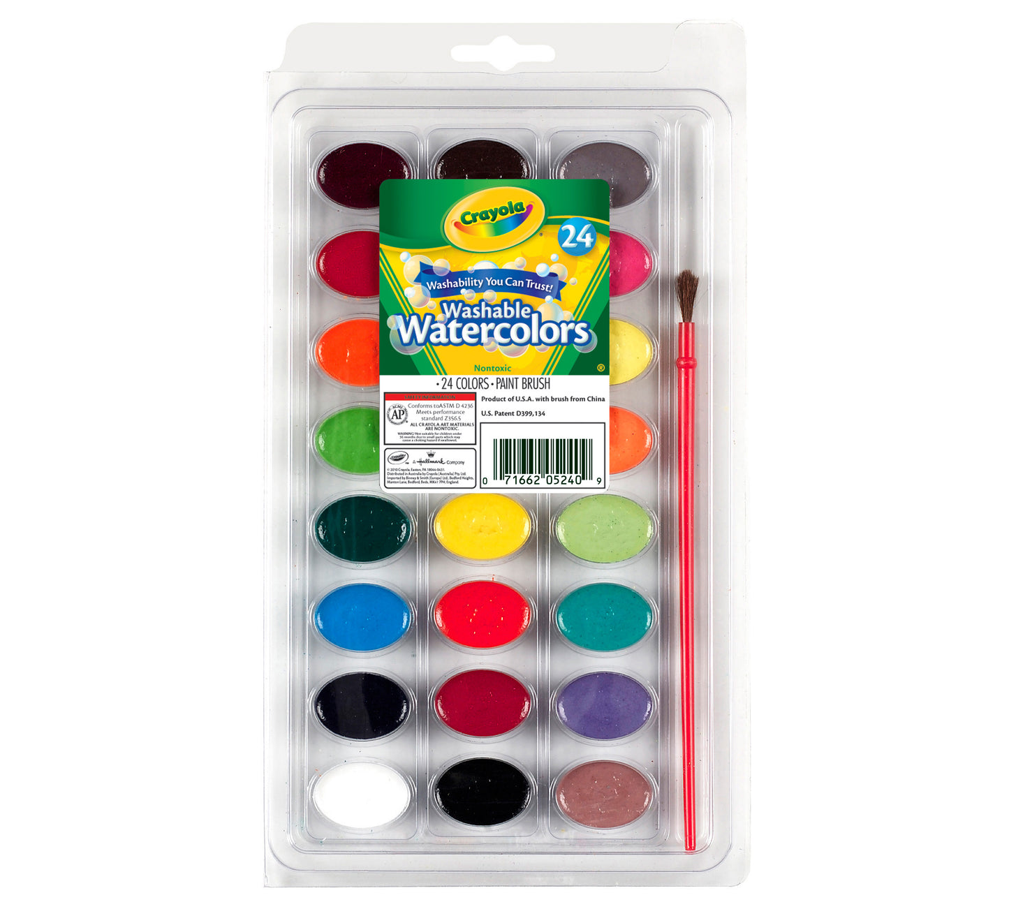 Crayola Washable Watercolors 24 Watercolor Pack
