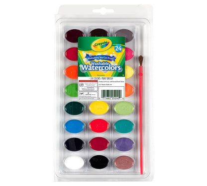Crayola Washable Watercolors 24 Watercolor Pack