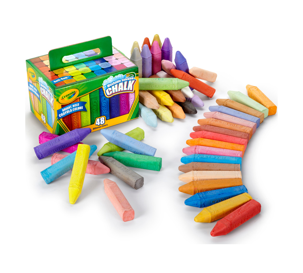 Crayola Washable Sidewalk Chalk 48 Assorted Bright Crayola Chalk