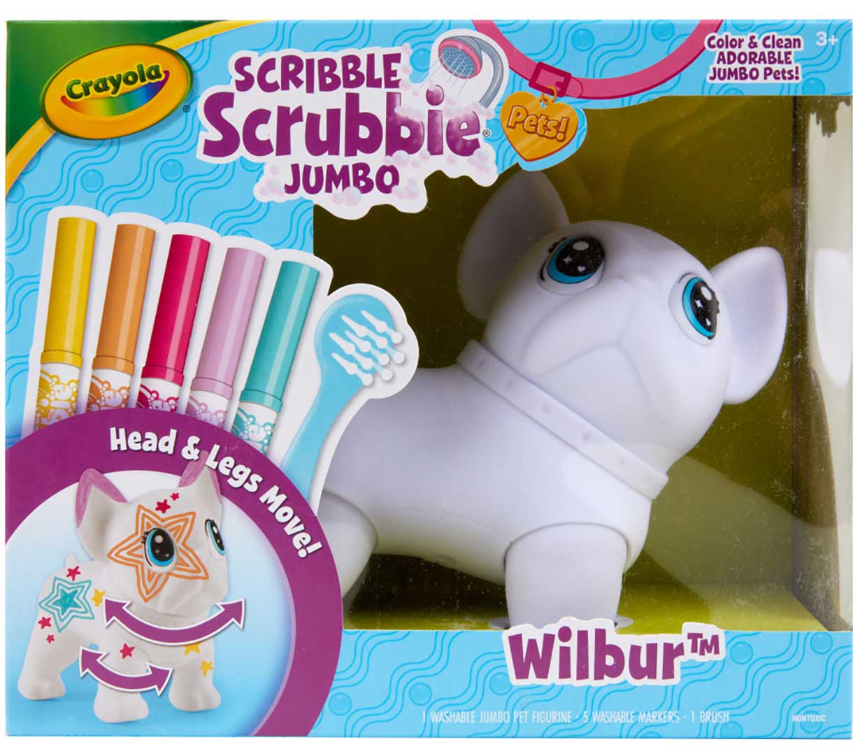 Crayola Scribble Scrubbie Jumbo Pet Customizable Dog Toy for Kids Draw Custom