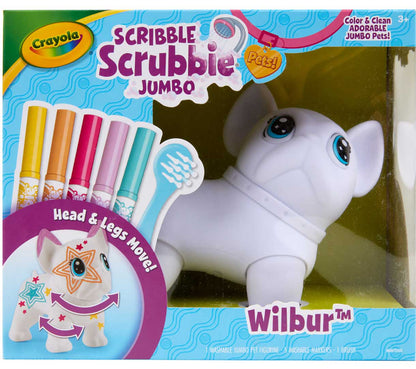 Crayola Scribble Scrubbie Jumbo Pet Customizable Dog Toy for Kids Draw Custom