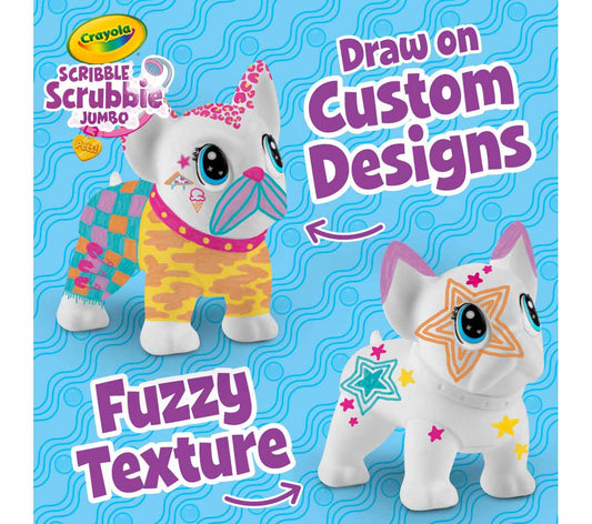 Crayola Scribble Scrubbie Jumbo Pet Customizable Dog Toy for Kids Draw Custom