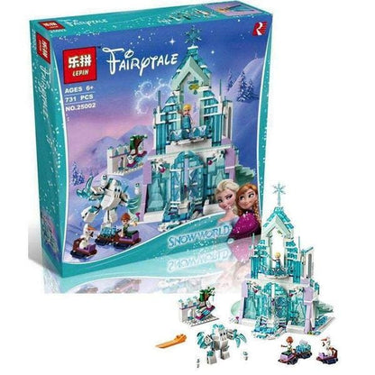 Elsa's Magical Ice Castle Set Frozen Castle Blocks Disney Princes Lego For Girls