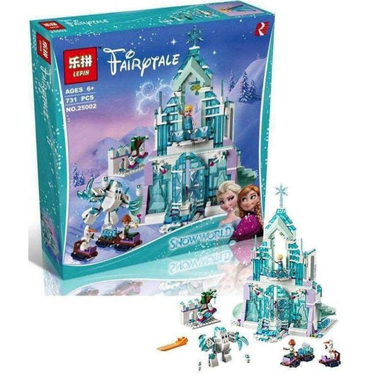 Elsa's Magical Ice Castle Set Frozen Castle Blocks Disney Princes Lego For Girls