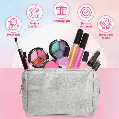 Makeup Set With Cosmetic Bag Toy For Girls || Pretend Makeup for Girls
