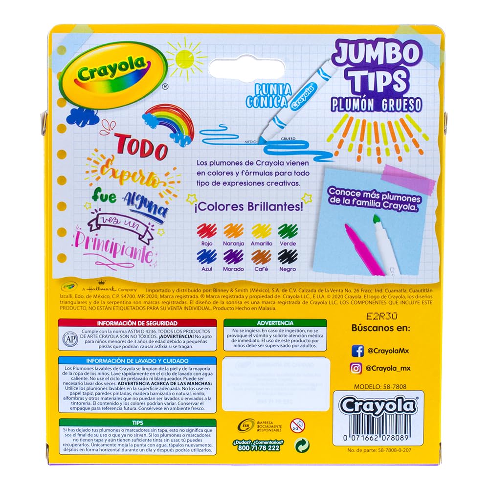 Crayola Classic Washable Marker Pack Of 8 Croyola Markers