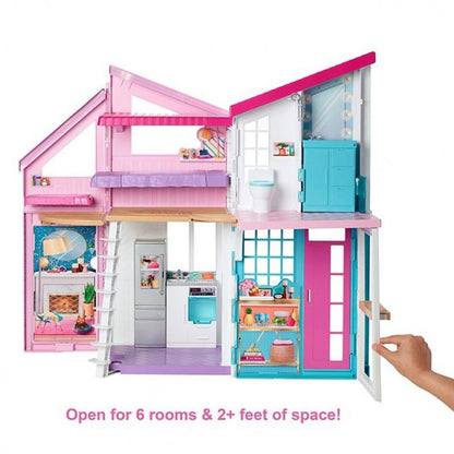 Barbie Doll House Playset For Kids Malibu House With Acessories