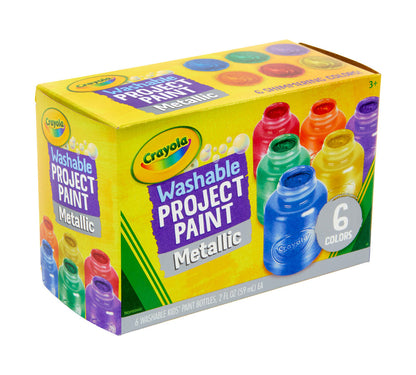Crayola Washable Metallic Paint Set Project Paints