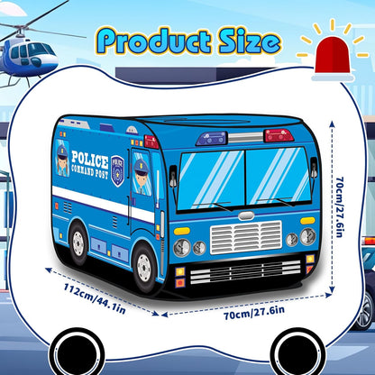 Police Car Tent House Kids Play Tent For Boys and Girls Indoor Outdoor Activity Equipment
