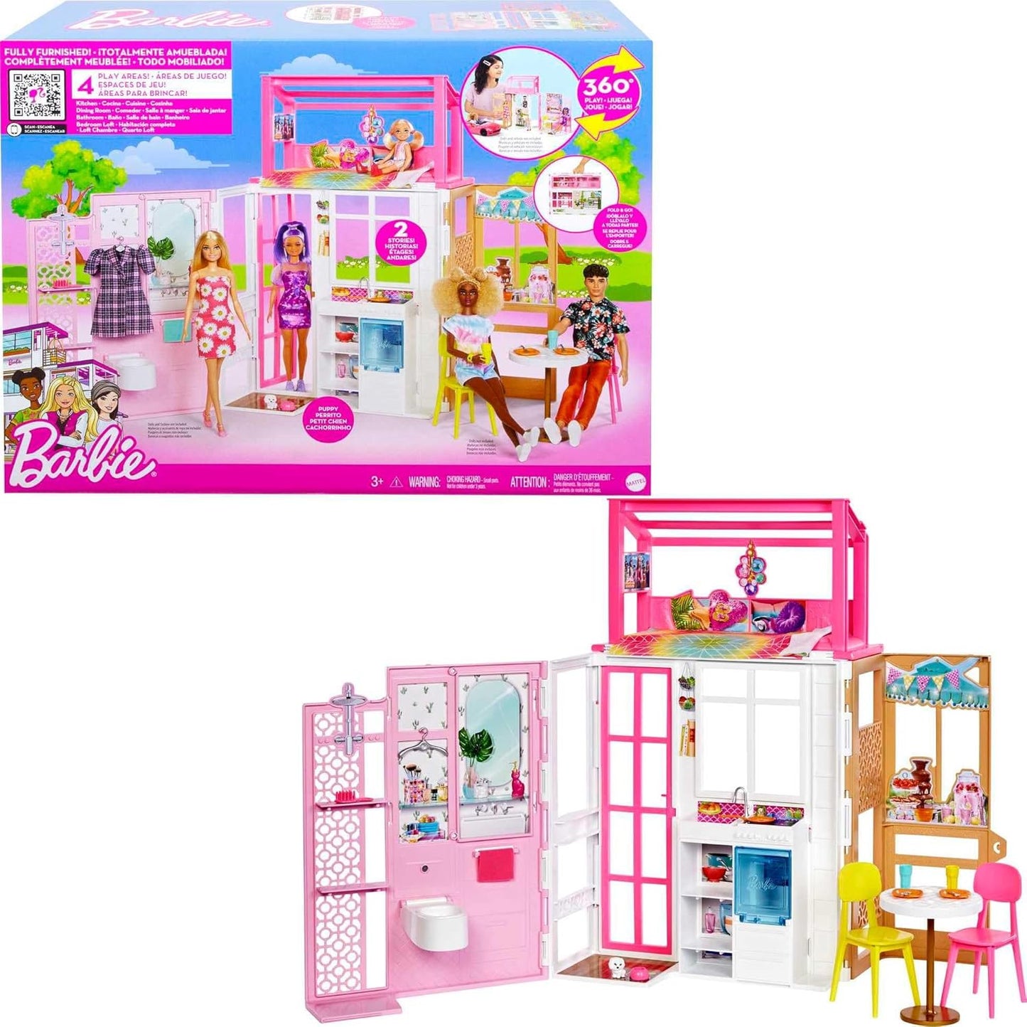 Barbie House Barbie Double Story House Play Set Doll House For Girls