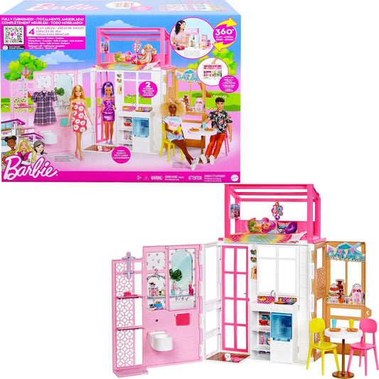 Barbie House Barbie Double Story House Play Set Doll House For Girls