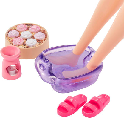 Barbie Blonde Doll with Puppy ,Kids Toys, Self-Care Spa Day ||Barbie Doll