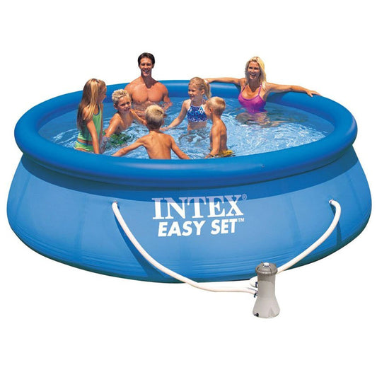 INTEX Easy Set Pool ( 13' X 33" ) Puncture-Resistant 3-Ply Material With Filter Pump