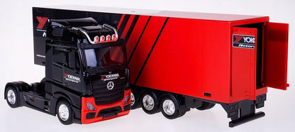 Bburago 1:43 Street Fire Haulers with Trailer Toy Truck For Kids (Assorted)