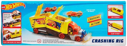 Hot Wheels Crashing Stunt Rig with 1 Car Hot Wheels Truck WIth Car For Kids