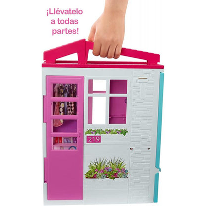 Barbie Pool  Dollhouse Portable  Single Story Playset For Girls