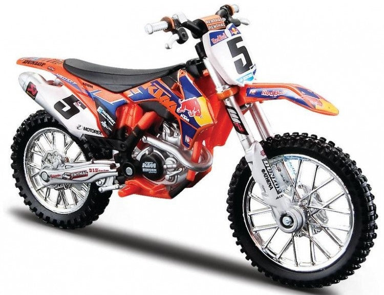 Bburago 1:18 Red Bull Ktm Motorcycle For Kids (Design May Vary)