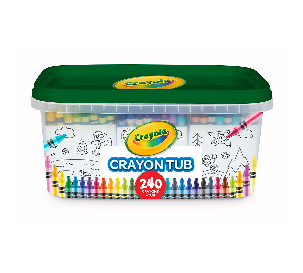 Crayola Crayons with Tub 240 Crayons