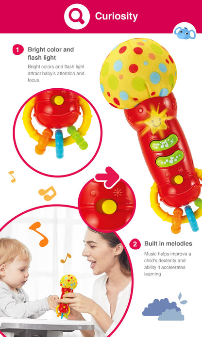 Winfun Microphone for baby with sounds Baby Rock Star Microphone Mic For Kids