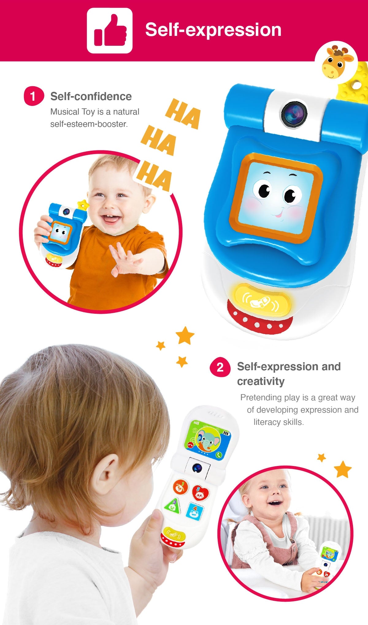 Winfun My Flip Up Sounds Phone Musical Phone For Kids Music phone for Todler