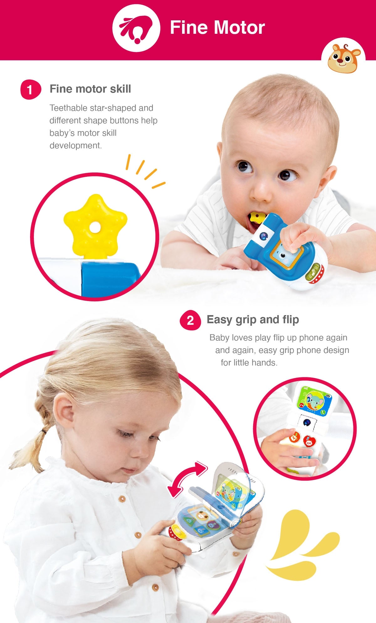 Winfun My Flip Up Sounds Phone Musical Phone For Kids Music phone for Todler